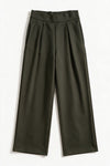 Reverse Pleated Technical Trouser / OLIVE TROUSER ATTIR-WOMEN