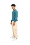 100% Merino Wool Polo in Deep Blue SWEATER ATTIR-MEN