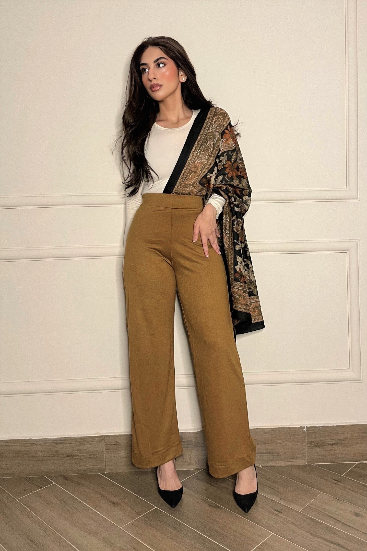 Culottes Trousers in Camel