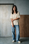 Smock Camp Collar Shirt / BEIGE SHIRT ATTIR-UNISEX