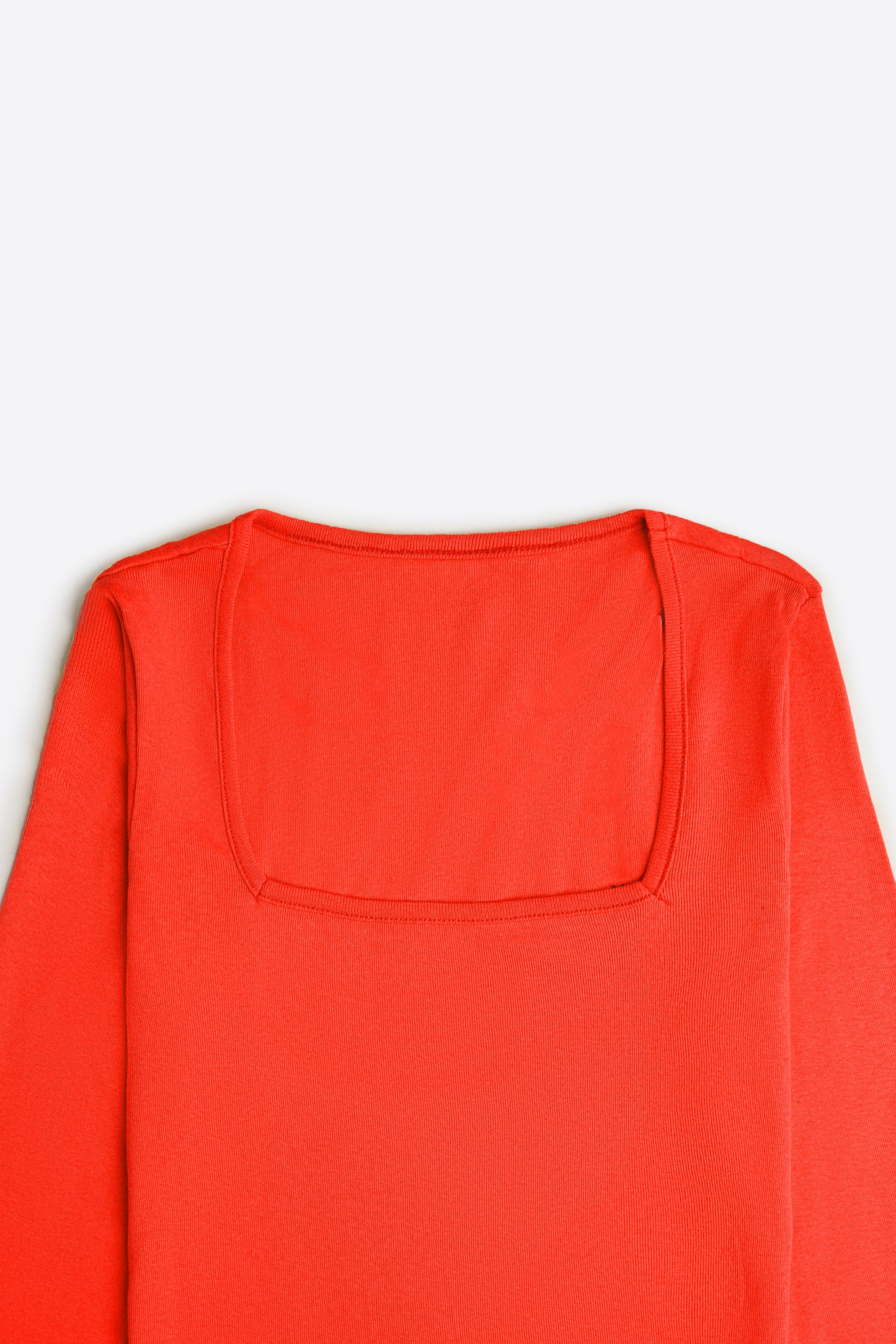 Square Neck Top in Scarlet Red