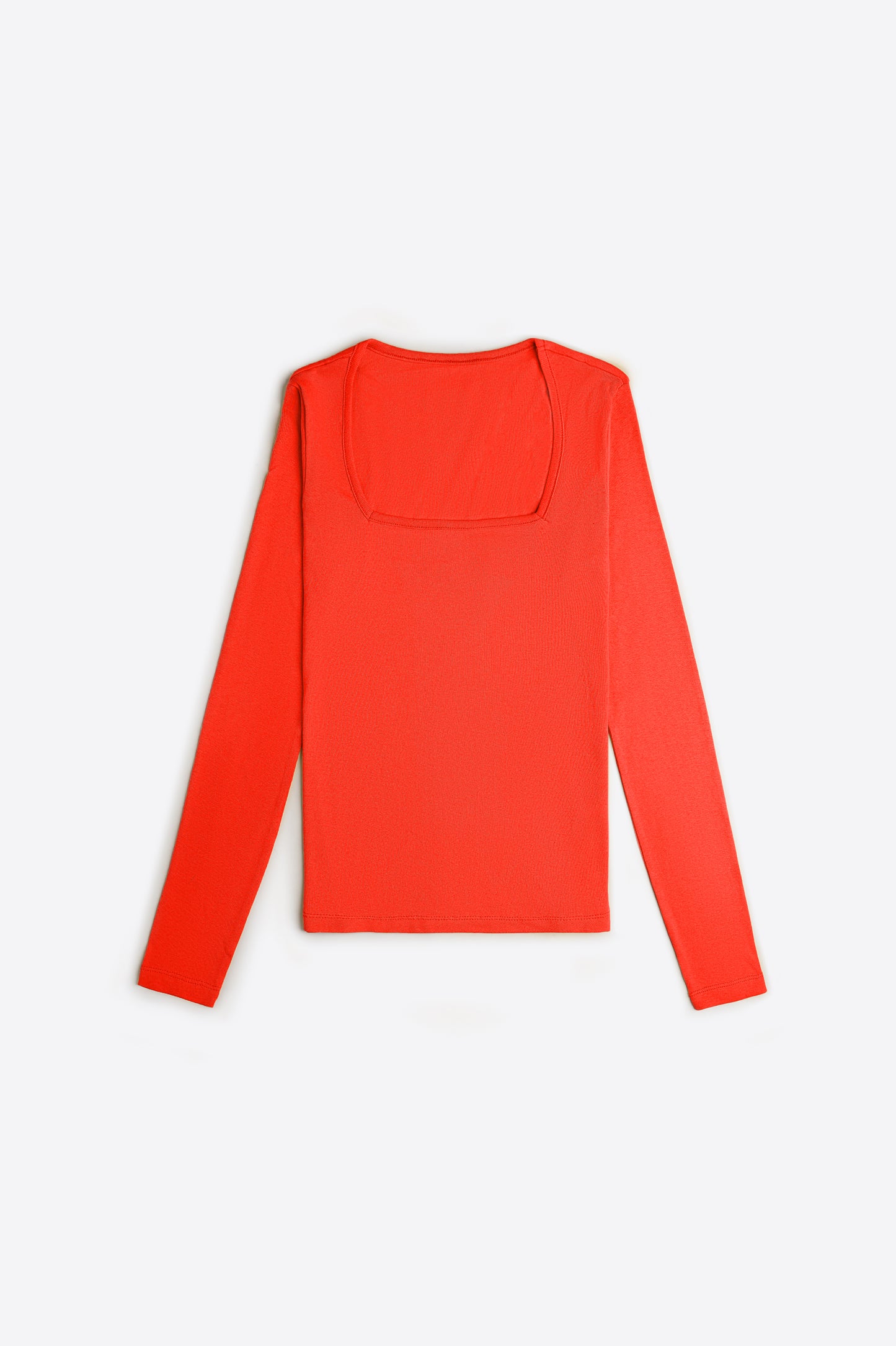 Square Neck Top in Scarlet Red