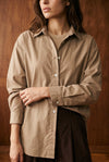 Basic Relaxed Shirt in Beige SHIRT ATTIR-WOMEN