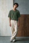 Baseball Neck Henley Shirt / GREEN HENLEY ATTIR-MEN