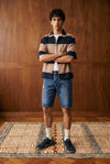 Oversized Striped Shirt in Navy SHIRT ATTIR-MEN