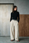 Rib-Knit Mock Neck Top / BLACK MOCKNECK ATTIR-WOMEN