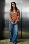 Everyday V-Neck Cardigan / CAMEL CARDIGAN ATTIR-WOMEN