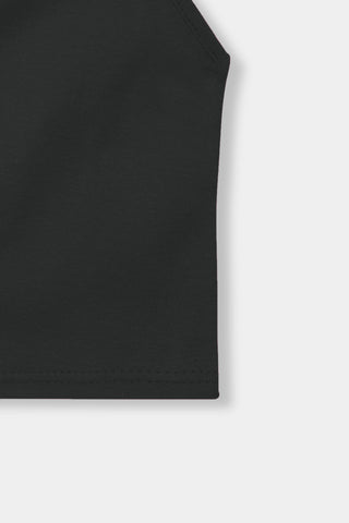 Sleeveless Crop Top in Black