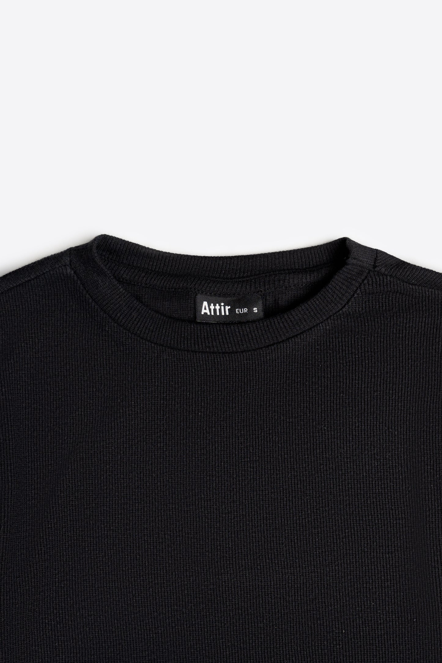 Fitted Top with Long sleeves in Black