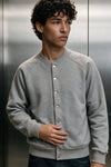 Structured Fleece Button-Up Jacket / HEATHER GREY JACKET ATTIR-UNISEX