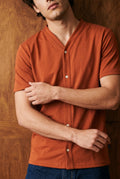 Interlock Baseball Shirt Rust Orange SHIRT ATTIR-MEN
