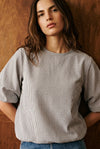 Seersucker Volume Blouse in Stripes BLOUSE ATTIR-WOMEN