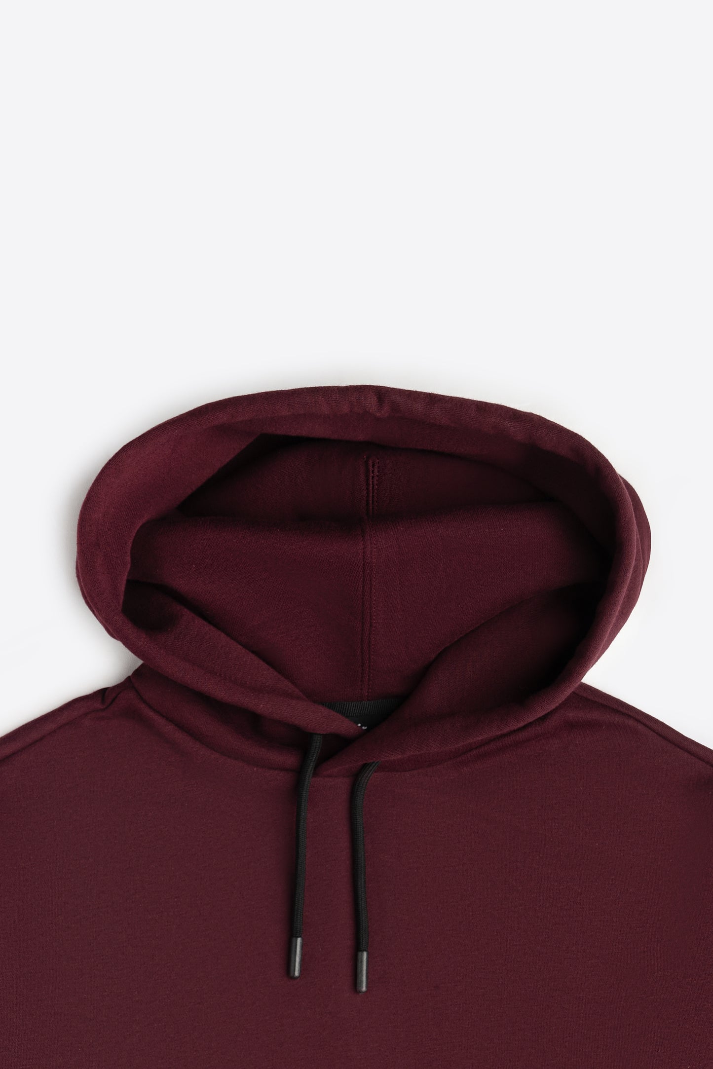 Oversized Crop Hoodie in Wine