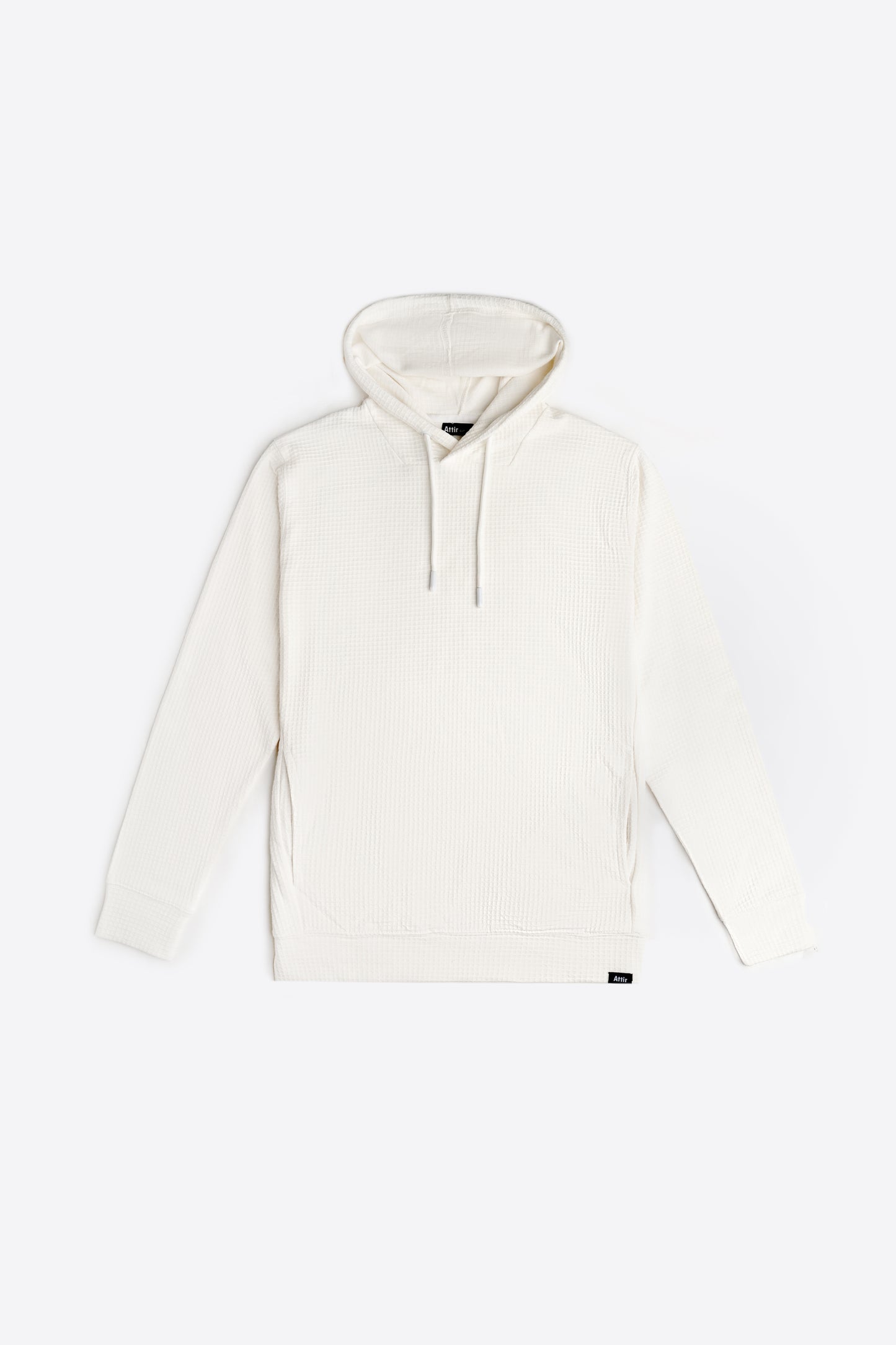 Waffle Hoodie in Salt White