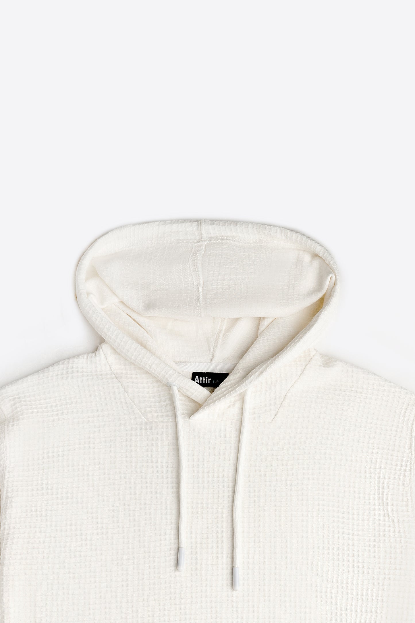 Waffle Hoodie in Salt White