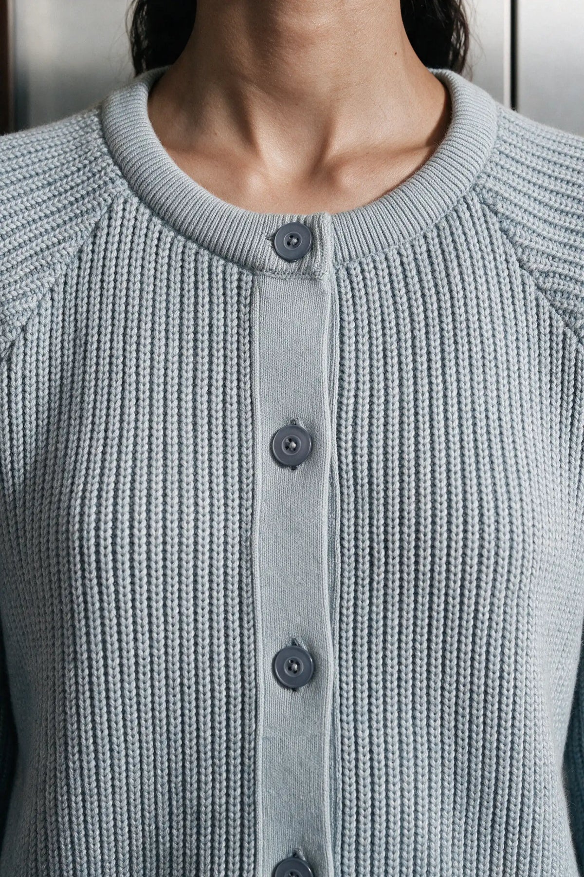 Brushed Raglan Cardigan / Aqua Blue SWEATER ATTIR-WOMEN