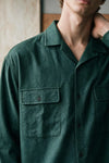 Camp Collar Brushed Shacket / GREEN OVERSHIRT ATTIR-MEN