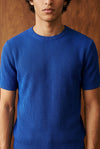 Tuck-Knit Crew Neck in Deep Blue TEE ATTIR-MEN