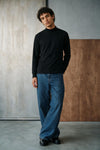 Ribbed Mock Neck / BLACK MOCKNECK ATTIR-MEN
