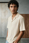 Smock Camp Collar Shirt / BEIGE SHIRT ATTIR-UNISEX