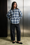 Flannel Mock Neck / BLUE FLANNEL MOCKNECK ATTIR-MEN