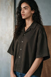 Boxy Fit Twill Shirt / DARK OLIVE SHIRT ATTIR-UNISEX