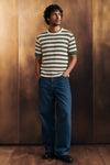 Crochet Knit Ringer Tee / OLIVE TEE ATTIR-MEN