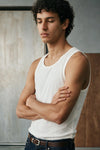 Ribbed Tank Top / WHITE TANKTOP ATTIR-MEN