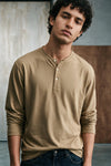 Classic Cotton Henley Shirt / DARK KHAKI HENLEY ATTIR-MEN