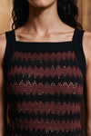 Crochet Knit Tank Top / BROWN TANKTOP ATTIR-WOMEN