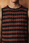 Crochet Tank Top / BROWN TANKTOP ATTIR-MEN