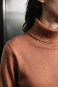 Knitted Turtleneck Sweater / RUST ORANGE SWEATER ATTIR-WOMEN