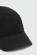 Teddy Fur Baseball Cap in Black CAP ATTIR-UNISEX