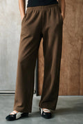 Comfy Knit Fleece Trouser / BROWN TROUSER ATTIR-WOMEN