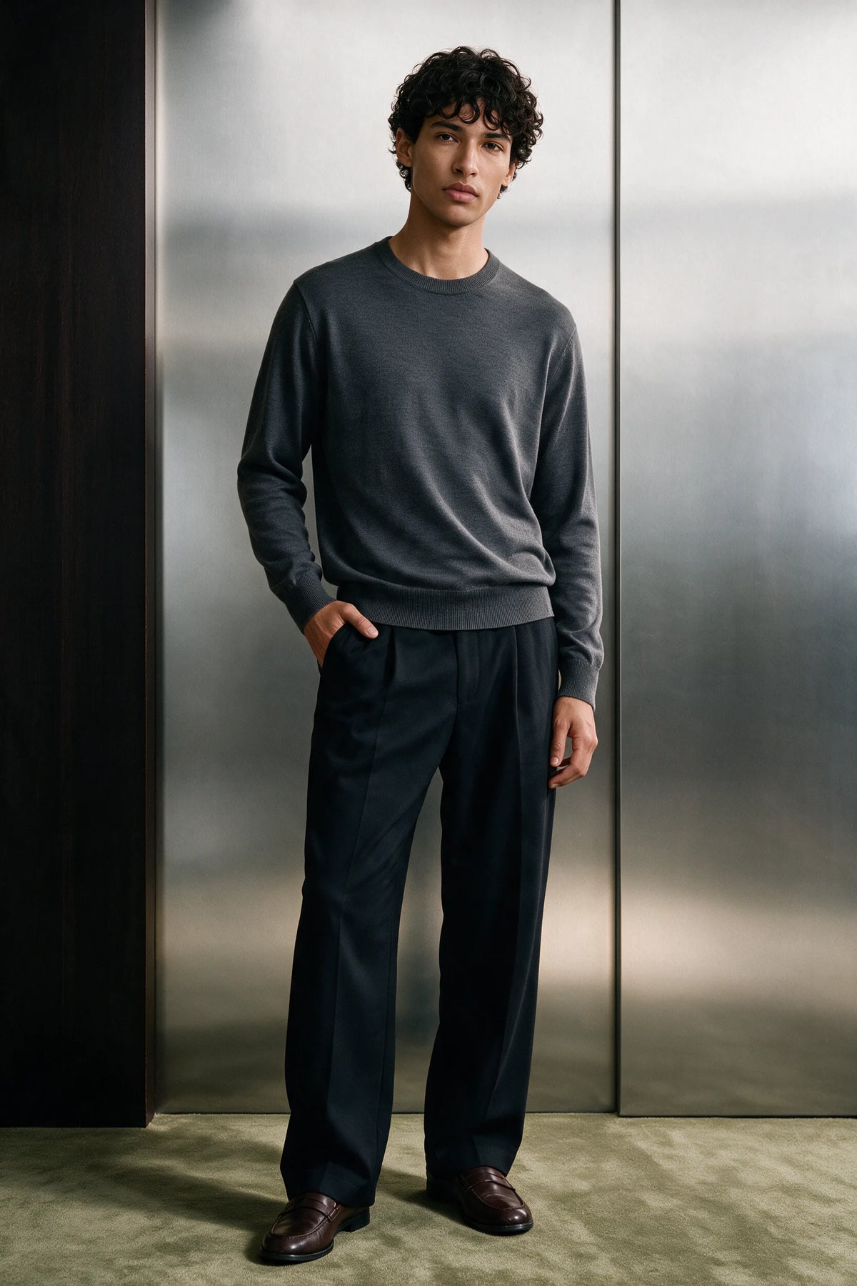 Classic Sweater Pullover / GREY SWEATER ATTIR-UNISEX