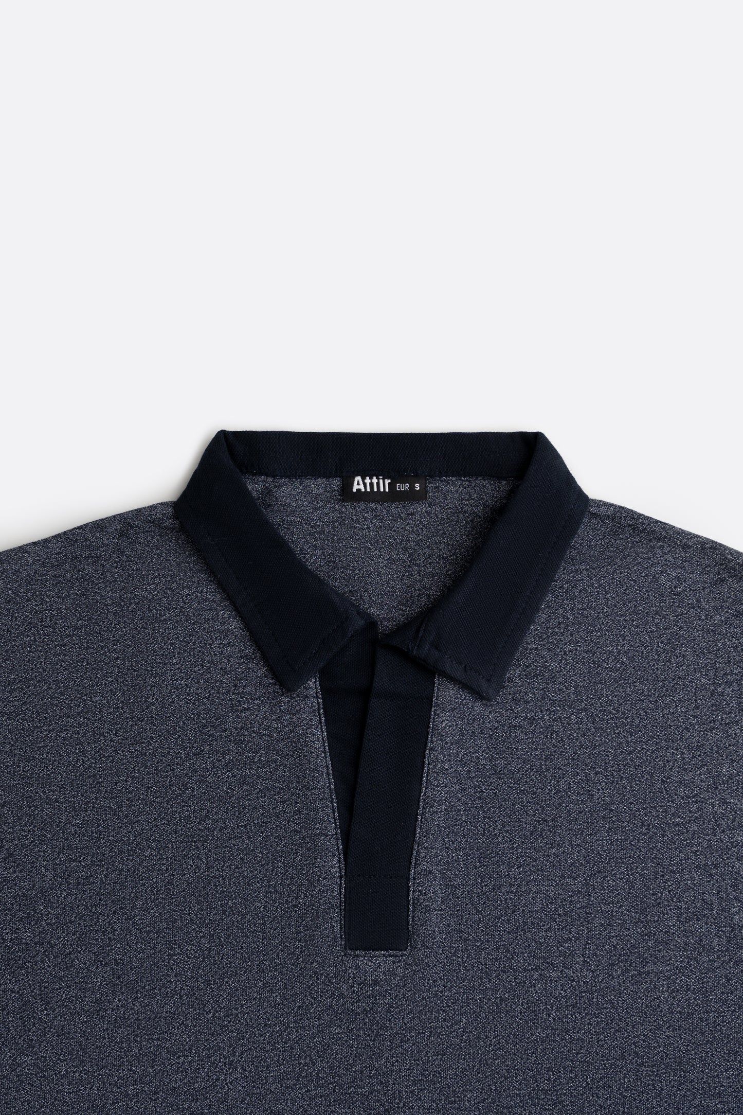 Contrast Polo Shirt with Revere Collar