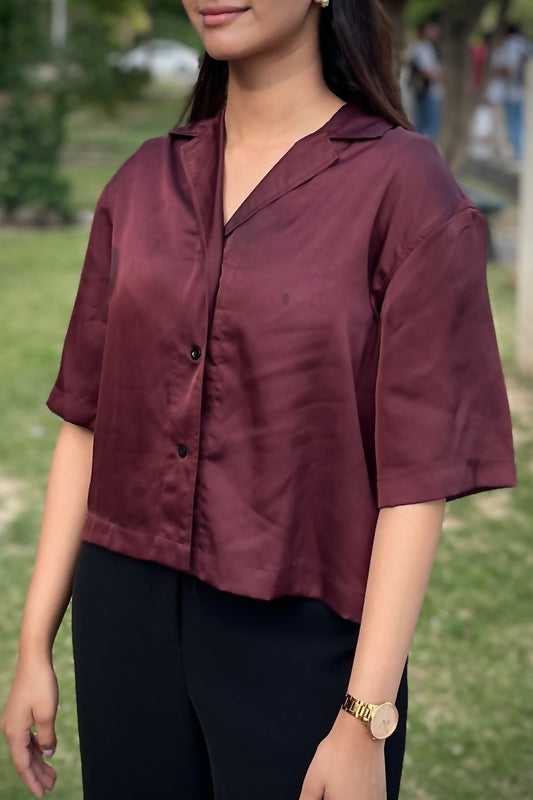 Boxy Blouse in Rosewood