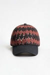 Crochet Panel Baseball Cap / BROWN CAP ATTIR-UNISEX