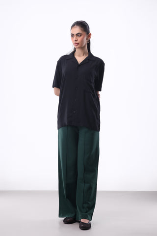 Basic Resort Collar Shirt in Black