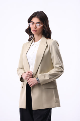 Tailored Blazer in Cool Sand