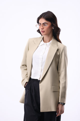 Tailored Blazer in Cool Sand