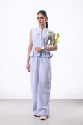 Serena Tie Top in Light Blue BLOUSE ATTIR-WOMEN
