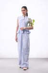 Serena Tie Top in Light Blue BLOUSE ATTIR-WOMEN