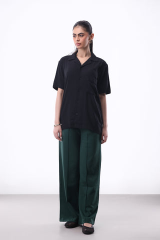 Basic Resort Collar Shirt in Black