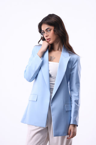 Tailored Blazer in Sky