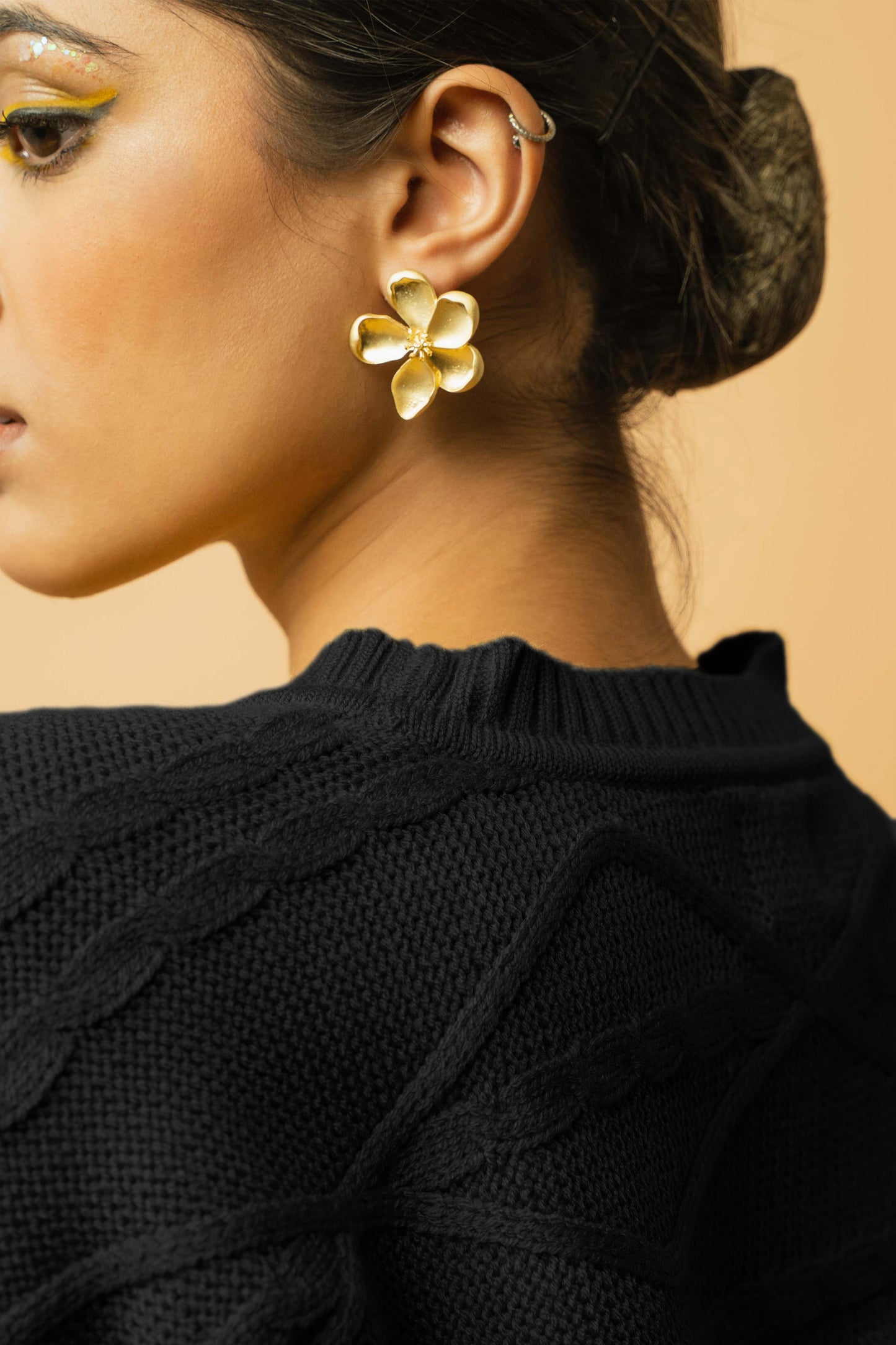Knitted Bolero Sweater in Black