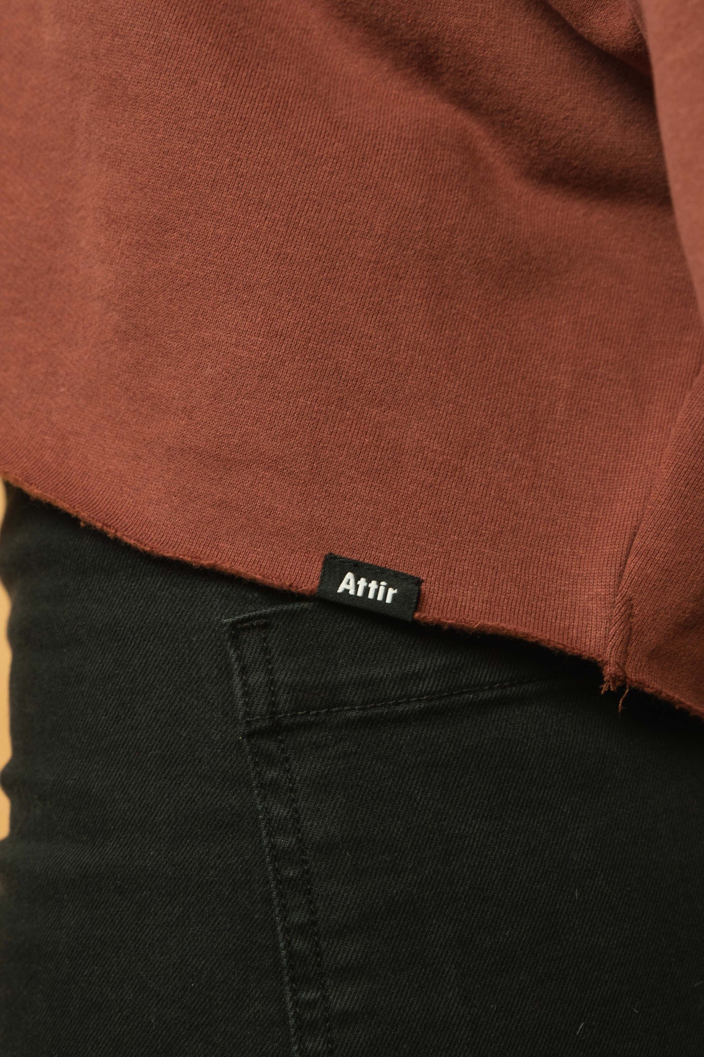 Oversized Crop Hoodie in Old Rose