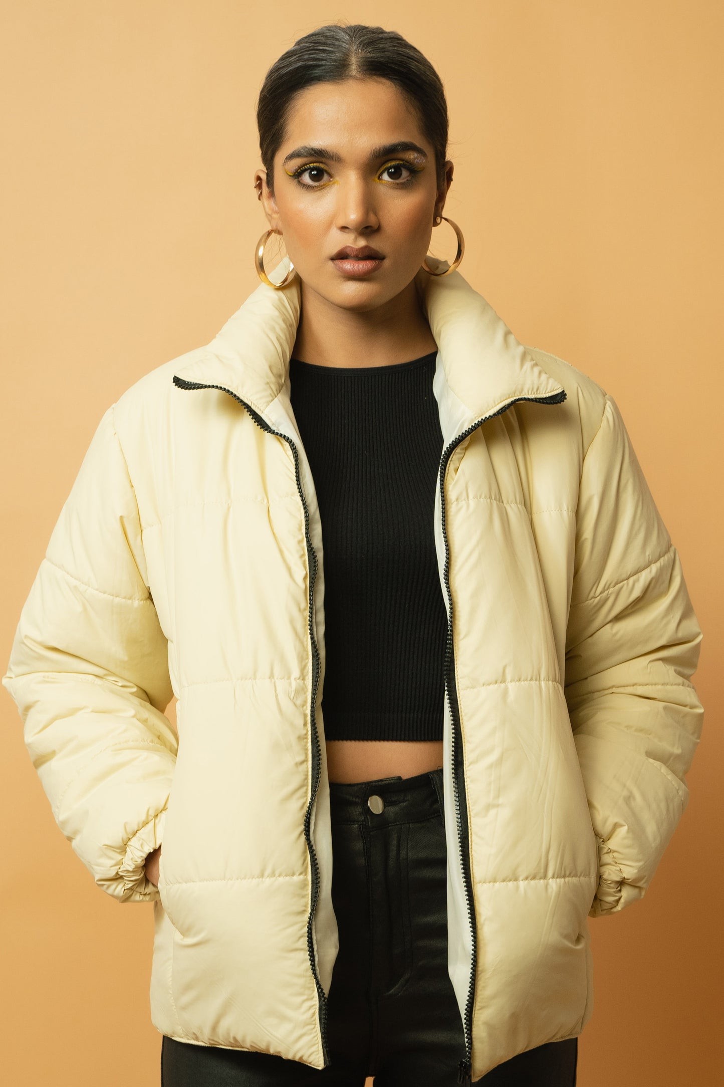 Puffer Jacket in Cream