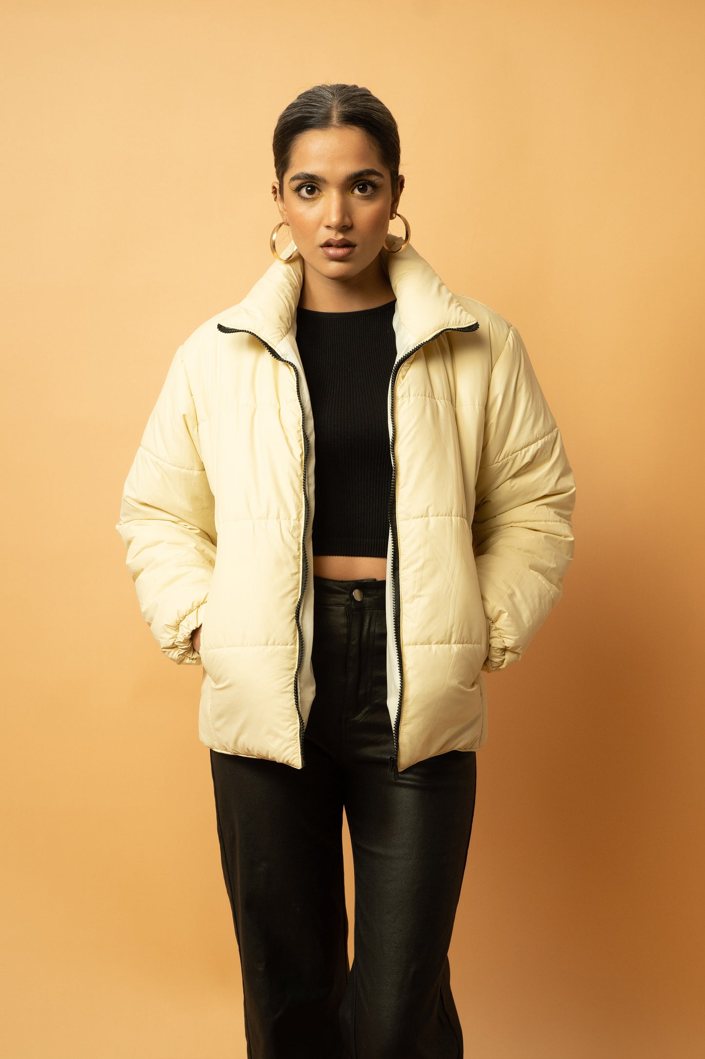 Puffer Jacket in Cream