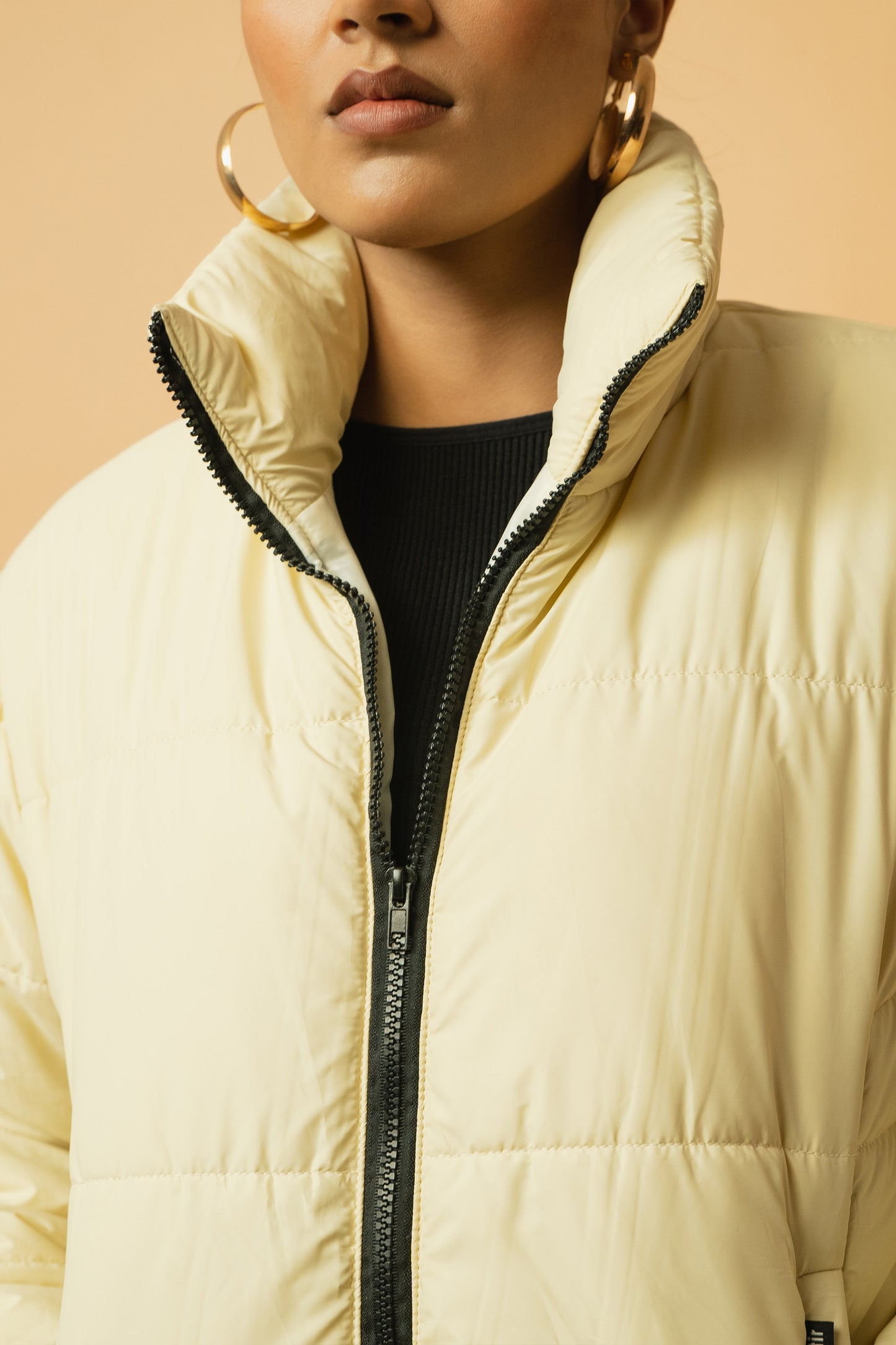 Puffer Jacket in Cream